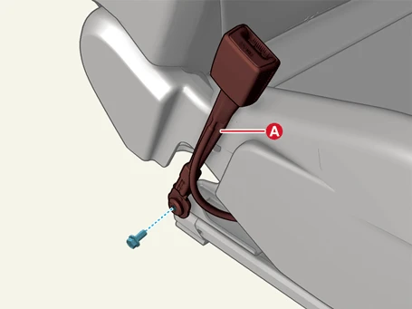 Kia EV6. Front Seat Belt Buckle