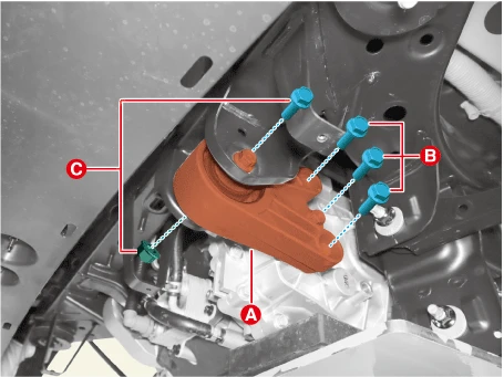 Kia EV6. Rear Motor and Reduction Gear Mounting